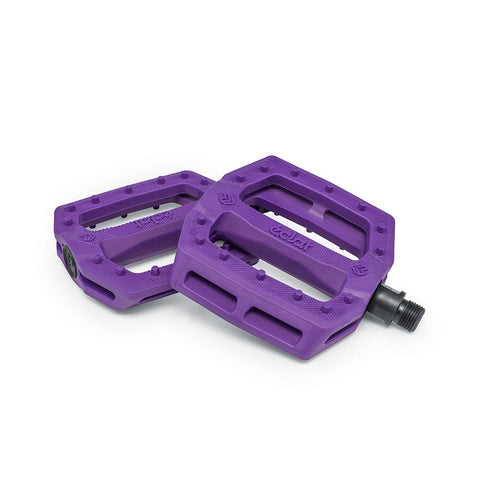 Eclat Slash Platform Pedals Body: Nylon Spindle: Cr-Mo 9/16 Purple Pair