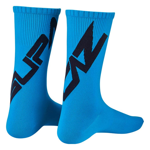 Supacaz SupaSox Twisted Socks Black/Neon Blue S Pair