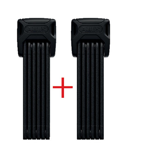 Abus Bordo XPlus 6000K Twinset Folding Lock Key 90cm 3 5mm Black