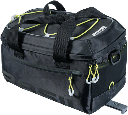 Basil Miles Trunk Bag - 7L MIK Mount  Black/Lime