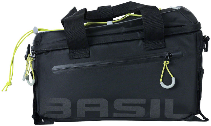 Load image into Gallery viewer, Basil Miles Trunk Bag - 7L Strap Mount Black/Lime
