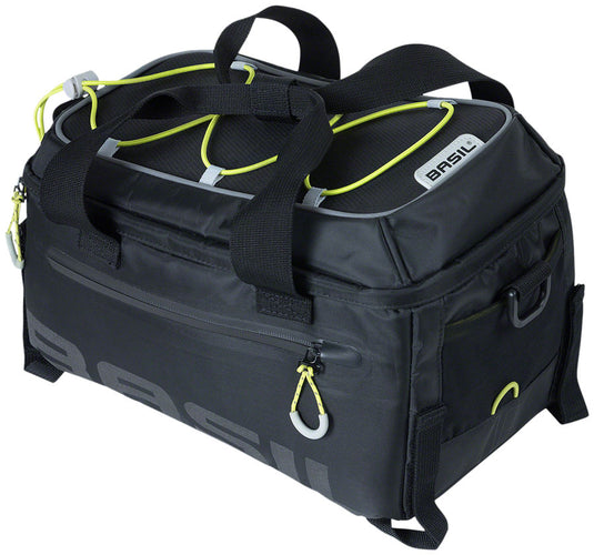 Basil Miles Trunk Bag - 7L Strap Mount Black/Lime
