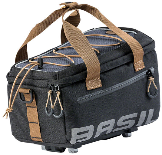 Basil Miles Trunk Bag - 7L MIK Mount  Black/Brown