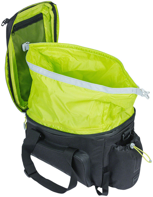 Basil Miles XL Pro Trunk Bag - 9-36L Strap Mount Black/Lime