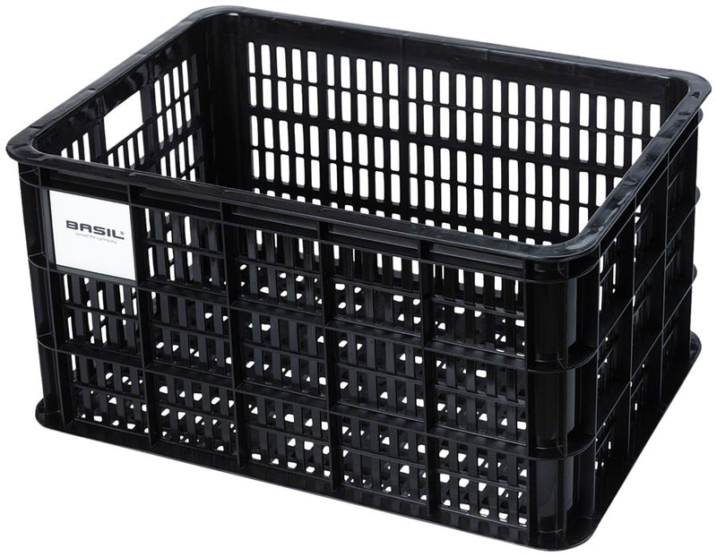 Load image into Gallery viewer, Basil Crate Basket - Large 40L Recycled Plastic Black
