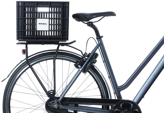 Basil Bicycle Crate M 29.5L Recycled Synthetic Black