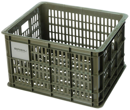 Basil Bicycle Crate M 29.5L Recycled Synthetic Moss Green