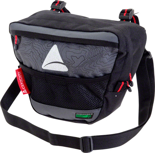 Axiom Seymour Oceanweave P4 Handlebar Bag: Black/Gray