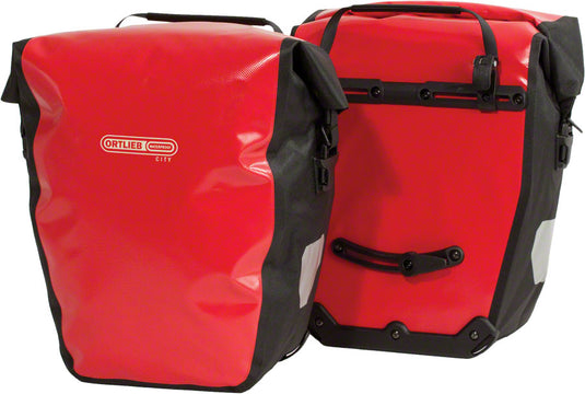 Ortlieb Back-Roller City Rear Pannier: Pair~ Red/Black