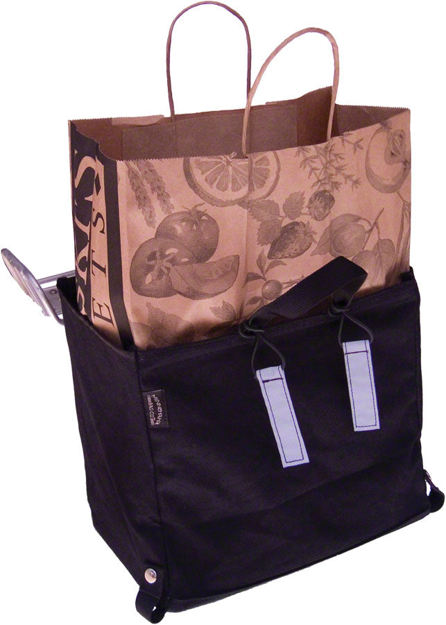 Load image into Gallery viewer, Banjo Brothers Minnehaha Canvas Grocery Pannier: Black Each
