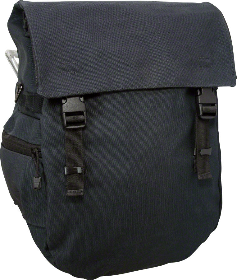Load image into Gallery viewer, Banjo Brothers Minnehaha Waterproof Canvas Pannier: Black
