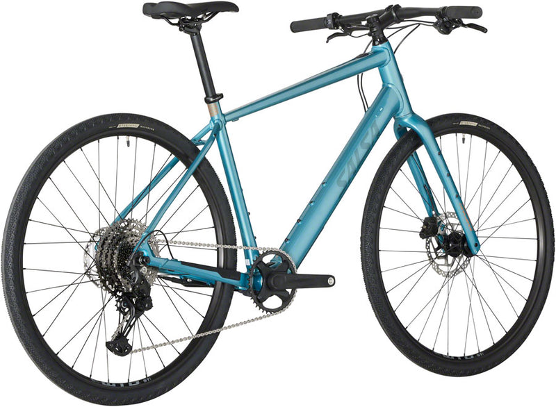 Load image into Gallery viewer, Salsa Confluence Flat Bar Cues 11 Ebike - 700c Aluminum Dark Cyan Large
