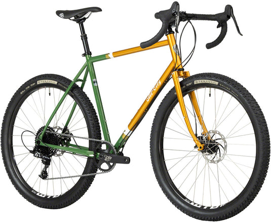 All-City Gorilla Monsoon Bike - 650b Steel APEX Tangerine Evergreen 46cm