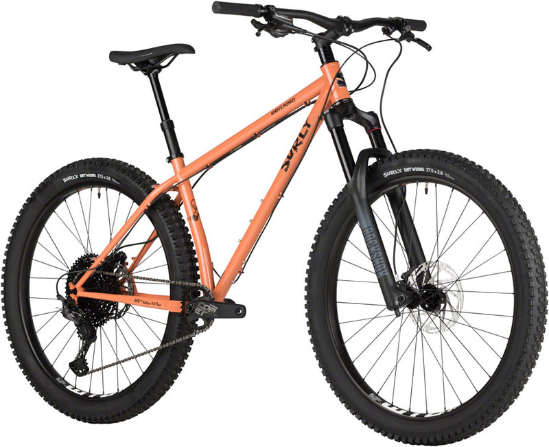 Load image into Gallery viewer, Surly Karate Monkey Front Suspension Bike - 27.5&quot; Steel Peach Salmon Sundae Large
