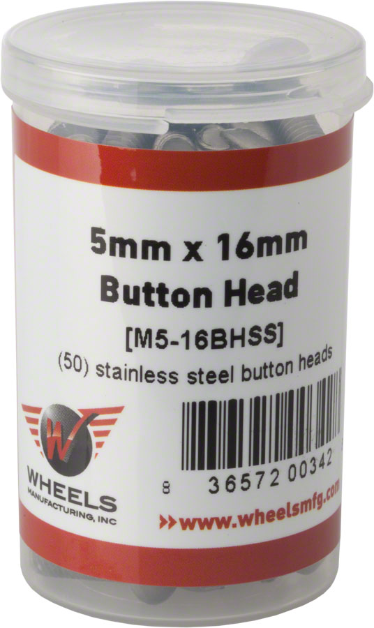 Load image into Gallery viewer, Wheels Manufacturing M5 x 16mm Button Head Cap Screw Stainless Steel Bottle/50
