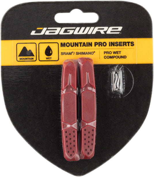 Jagwire Mountain Pro Brake Pad Replacement Insert for Wet Conditions Red