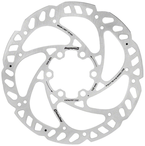 SwissStop Catalyst One Disc Rotor - 140mm 6-Bolt Silver