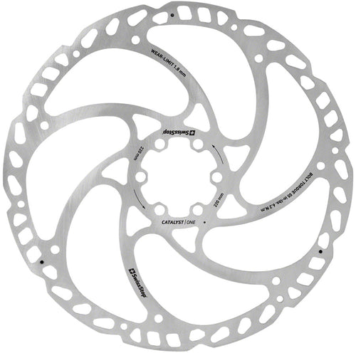 SwissStop Catalyst One Disc Rotor - 203mm 6-Bolt Silver