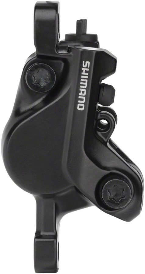 Load image into Gallery viewer, Shimano BR-MT500 Disc Brake Caliper - 2-piston Post Mount Resin Pads Front Rear BLK
