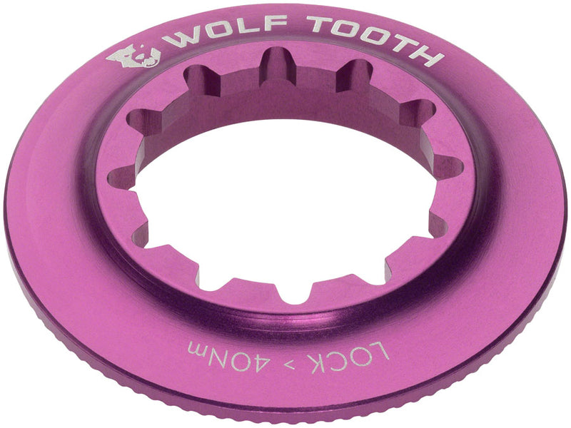 Load image into Gallery viewer, Wolf Tooth Centerlock Rotor Lockring - Internal Splined Purple
