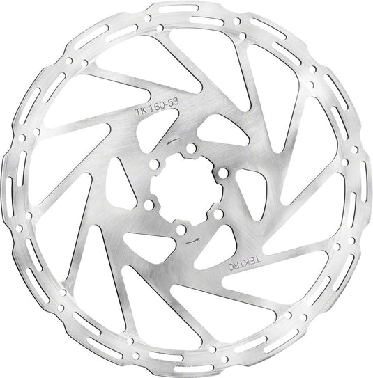 Tektro TR160-53 Disc Rotor - 160mm 6-Bolt 1.8mm Thickness For 4-Piston Calipers Silver
