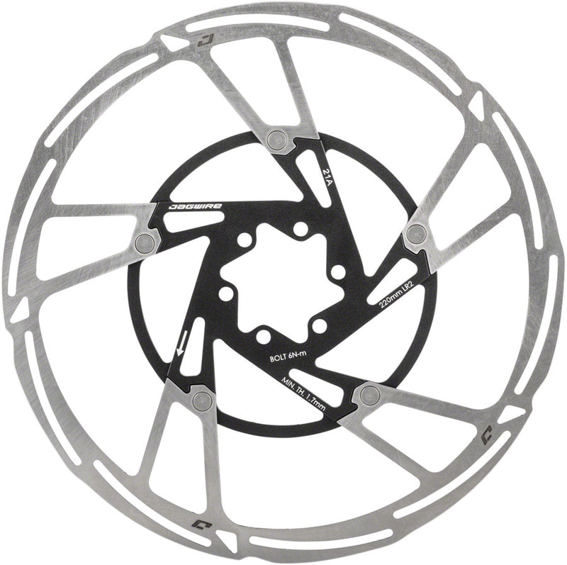 Load image into Gallery viewer, Jagwire Pro LR2 Disc Brake Rotor - 220mm 6-Bolt Silver/Black
