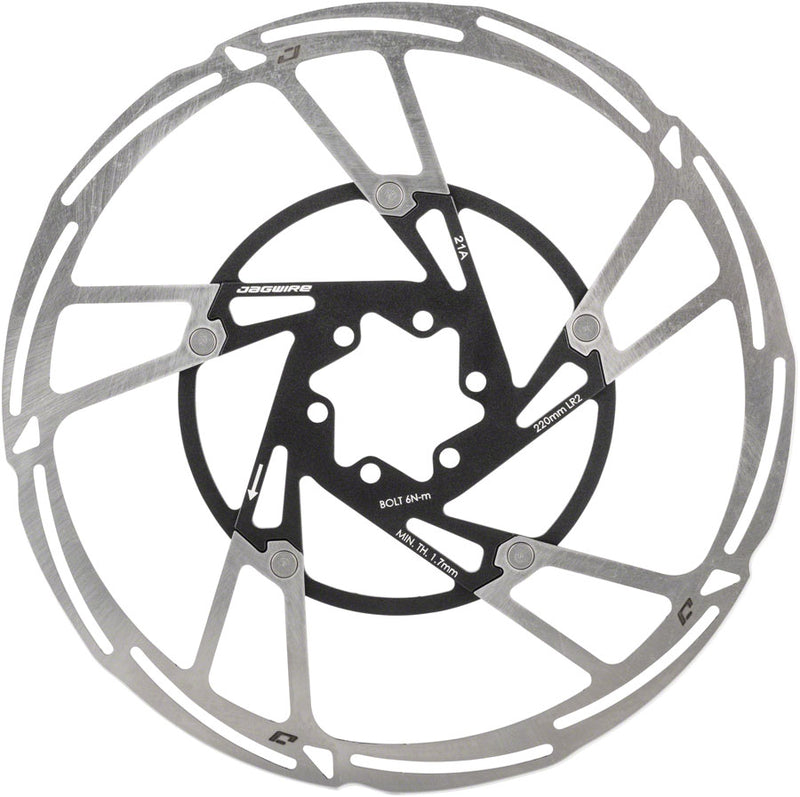 Load image into Gallery viewer, Jagwire Pro LR2 Disc Brake Rotor - 220mm Center Lock Silver/Black
