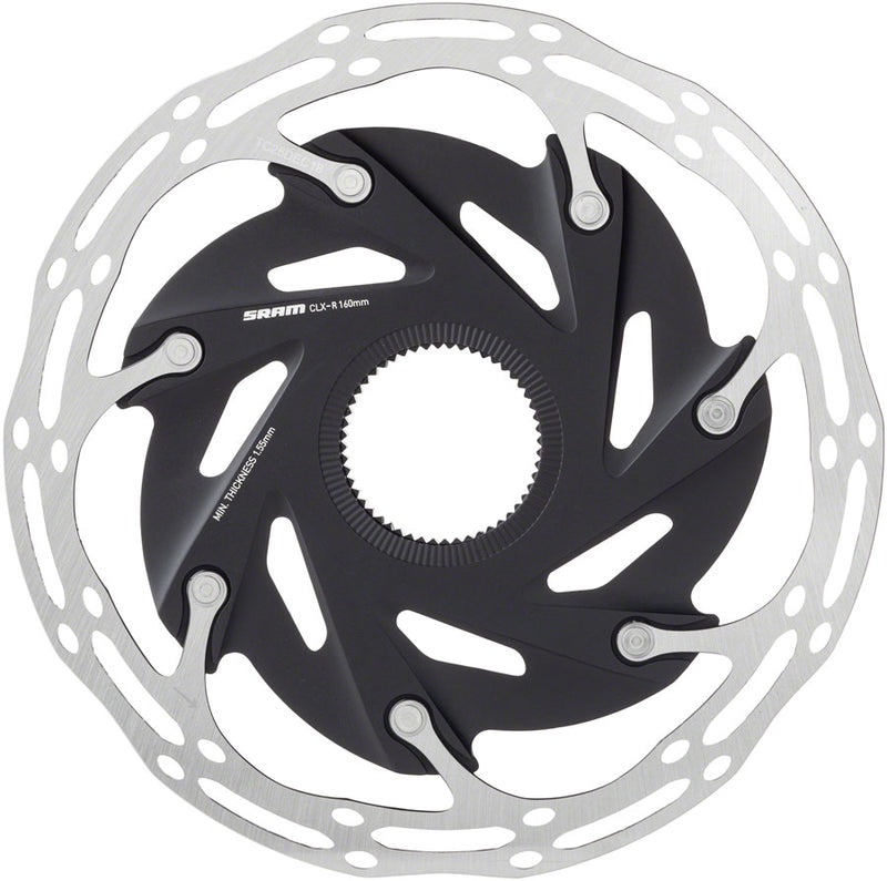 Load image into Gallery viewer, SRAM CenterLine XR Disc Brake Rotor - 160mm Center Lock Silver/Black
