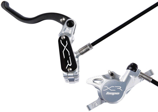 Hope XCR Pro X2 Disc Brake and Lever Set - Front Hydraulic Post Mount Silver