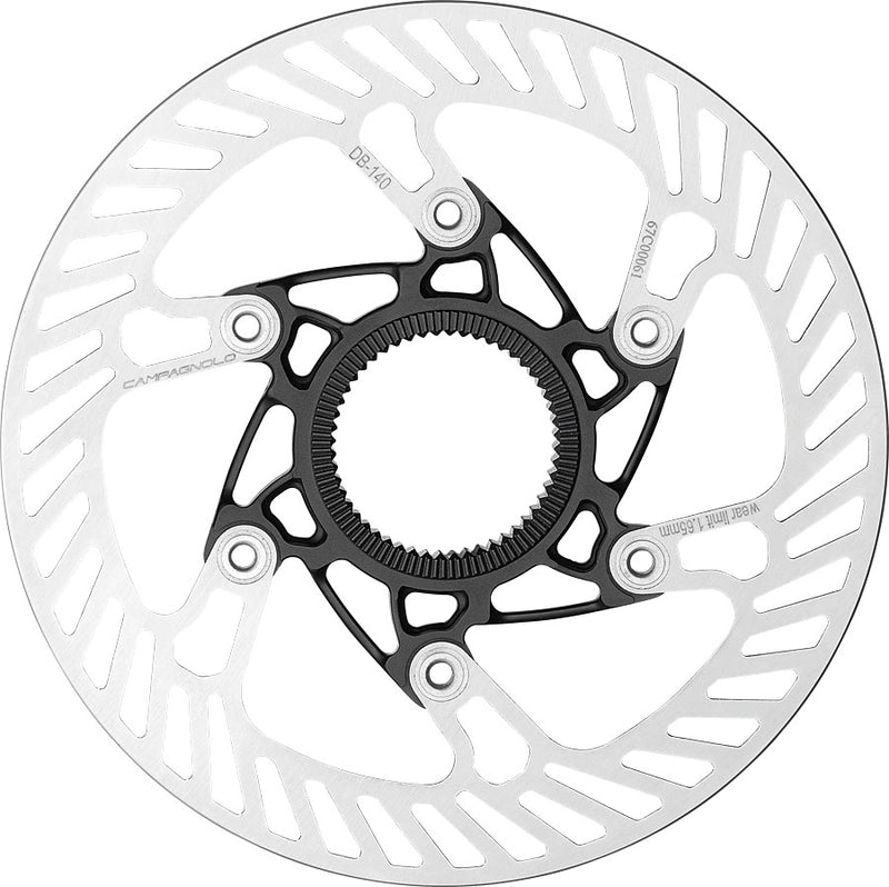 Load image into Gallery viewer, Campagnolo 03 Disc Brake Rotor - 140mm Center Lock Silver/Black

