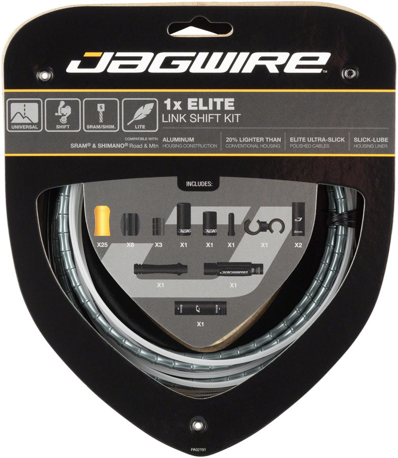 Load image into Gallery viewer, Jagwire 1x Elite Link Shift Cable Kit SRAM/Shimano Polished Ultra-Slick Cable Ltd. Gray
