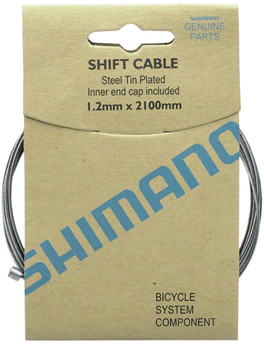 Shimano Zinc Derailleur Cable 1.2 x 2100mm 10-pack