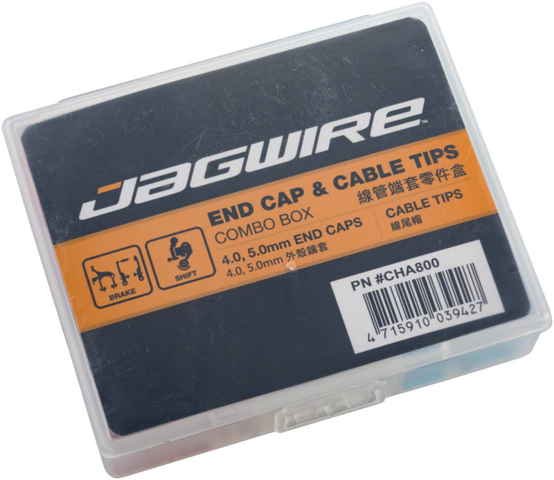 Load image into Gallery viewer, Jagwire Housing End Cap Combo Kit Red / Silver / Blue Alloy
