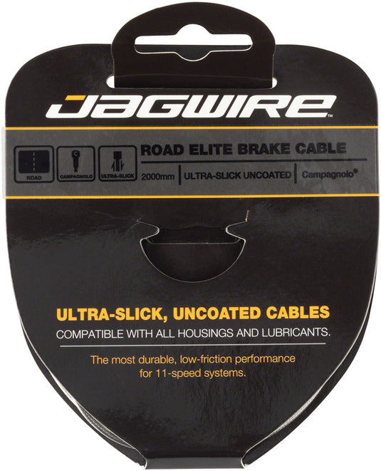 Jagwire Elite Ultra-Slick Brake Cable 1.5x2000mm Polished Slick Stainless Campagnolo
