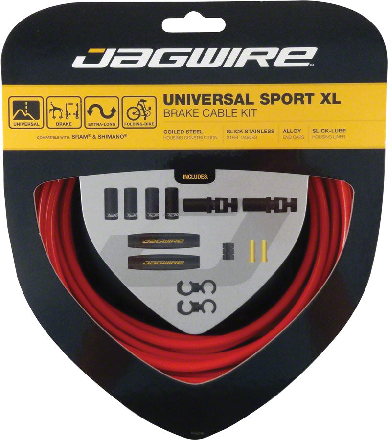 Load image into Gallery viewer, Jagwire Universal Sport Brake XL Kit Red
