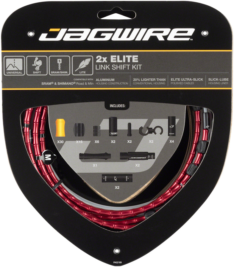Load image into Gallery viewer, Jagwire 2x Elite Link Shift Cable Kit SRAM/Shimano Polished Ultra-Slick Cables
