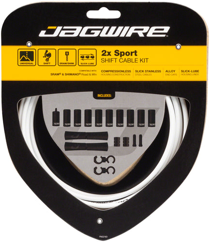 Jagwire 2x Sport Shift Cable Kit SRAM/Shimano White