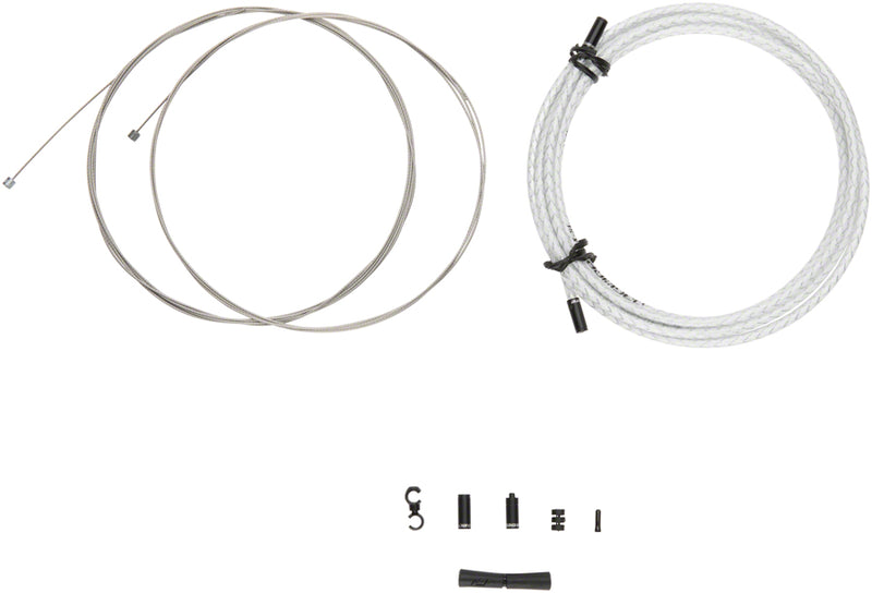 Load image into Gallery viewer, Jagwire 2x Sport Shift Cable Kit SRAM/Shimano Braided White
