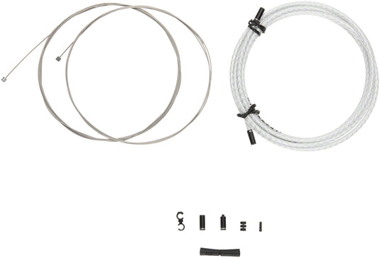 Jagwire 2x Sport Shift Cable Kit SRAM/Shimano Braided White