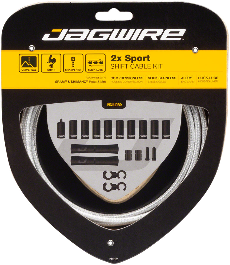 Load image into Gallery viewer, Jagwire 2x Sport Shift Cable Kit SRAM/Shimano Sterling Silver
