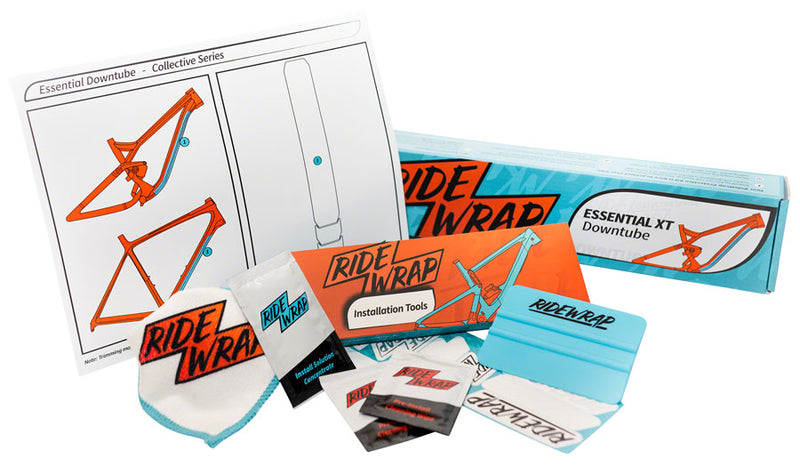 Load image into Gallery viewer, RideWrap Essential Downtube Extra Thick Frame Protection Kit - Gloss
