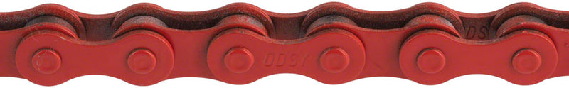 Load image into Gallery viewer, Odyssey Bluebird Chain - Single Speed 1/2&quot; x 1/8&quot; 112 Links Red
