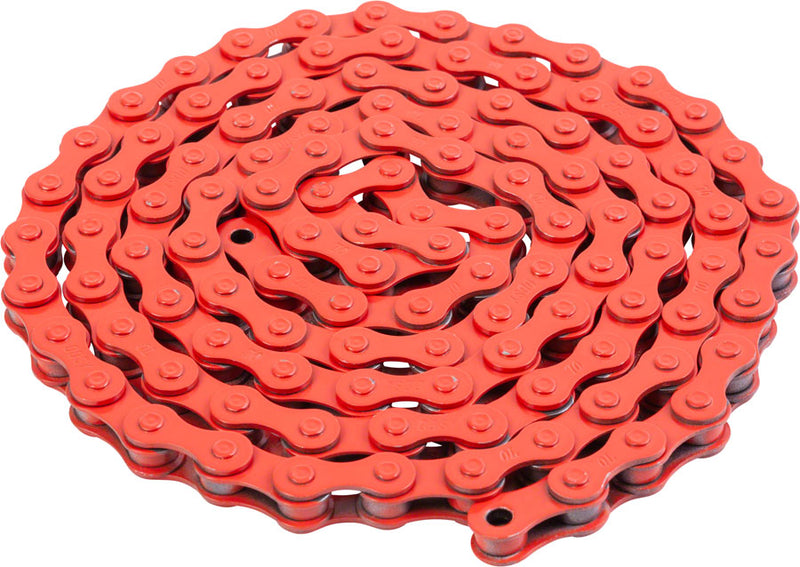 Load image into Gallery viewer, Odyssey Bluebird Chain - Single Speed 1/2&quot; x 1/8&quot; 112 Links Red
