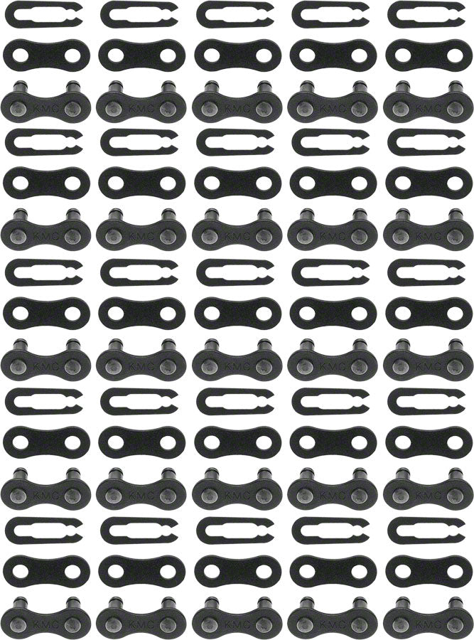 Load image into Gallery viewer, KMC Z410 Master Link - Single Speed 1/2&quot; x 1/8&quot; Black 25 Pairs
