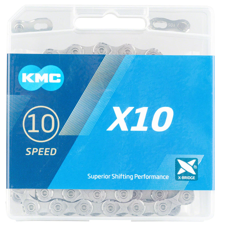 Load image into Gallery viewer, KMC X10 Chain - 10-Speed 116 Links Gray
