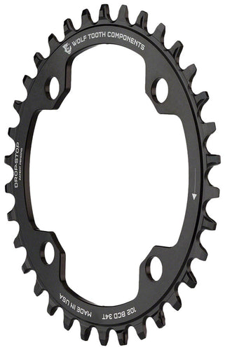 Wolf Tooth 102 BCD Chainring - 32t 102 BCD 4-Bolt Drop-Stop For Shimano XTR M960 Cranks BLK