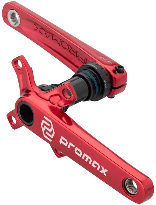 Promax CF-2 Crankset - 160mm 24mm Spindle 2-Piece 68mm English BB Included Red