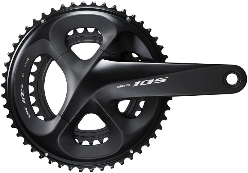 Load image into Gallery viewer, Shimano 105 FC-R7000 Crankset - 165mm 11-Speed W/O Rings 110 BCD Hollowtech Crank Arms Hollowtech II Spindle Interface BLK
