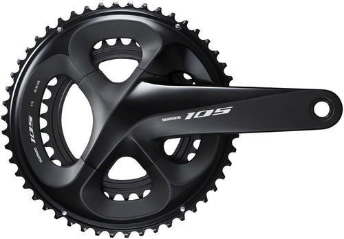 Shimano 105 FC-R7000 Crankset - 175mm 11-Speed W/O Rings 110 BCD Hollowtech Crank Arms Hollowtech II Spindle Interface BLK
