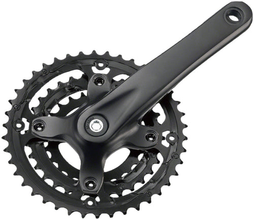 Samox AF29 Crankset - 175mm 9-Speed 48/36/26t 104/Riveted BCD JIS Square Taper Spindle Interface Spindle Bolts Sold Separate BLK